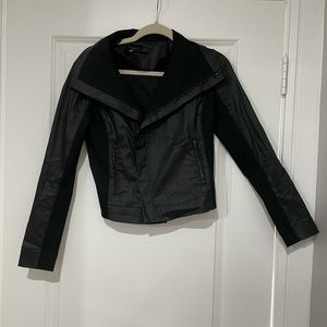 3x1 Black Coated Denim Jacket